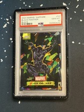 2024 Topps Chrome Marvel Sapphire Black Panther BLACK Refractor #1/10 PSA 10 picture