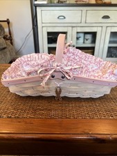 Longaberger 2007 Horizon Of Hope Basket with Liner, Protector, & Tie On picture