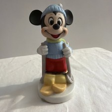 Vintage Walt Disney Mickey Mouse Skiing Ceramic Figurine 4