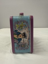 DC COMICS, 1976 VINTAGE TIN SUPER FRIENDS LUNCHBOX picture