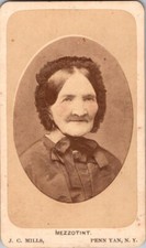Penn Yan, N.Y. Mary Brundage, Older Woman, ID'd,  c1860s, CDV Photo, #3748 picture