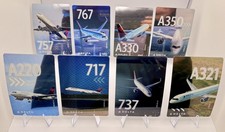 FULL Set of 8 2025 Delta Trading Cards - Entire Fleet picture