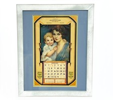 1935 Advertising Calendar J Knowles Hare Art Deco Framed Dexterville Wisconsin picture
