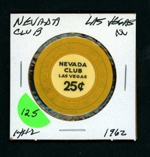 Scarce $.24 Nevada Club Las Vegas, Nevada Casino Chip picture
