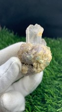 51 Gram Beautiful Rarest Transparent Quartz Combine Tourmaline Crystal Specimen picture