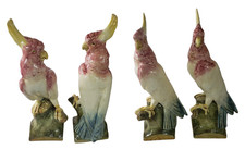 Antique Royal Dux Cockatoo Figurines Pair | Vintage Bohemia Porcelain picture