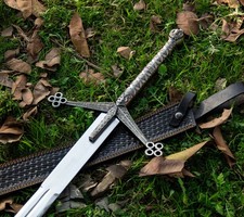 Handmade Scottish Claymore Sword, Medieval Sword, Battle Ready Viking Sword Gift picture