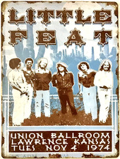 FREE SHIPPING BUY or make OFFER B4 itβs SOLD Little Feat 12x16 TIN SIGN Bx14 picture