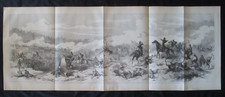 LARGE  1898 Panorama Civil War Print - Battle of Shiloh, Tennessee, April 1862 picture