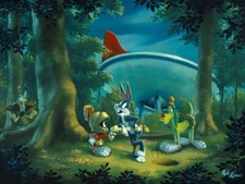 Warner Brothers-LE Canvas Signed Rob Kaz-Hare-y Situation-Bugs/Daffy/Marvin/K-9 picture