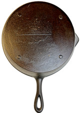 Antique 1800s Cast Iron Spider Skillet Gate Mark 4 Feet Single Spout 10.75