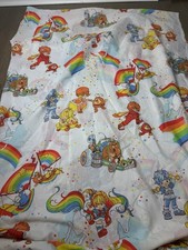 Vintage 1983 Rainbow Brite Full Size Flat Sheet Hallmark Fabric Nostalgia HTF picture