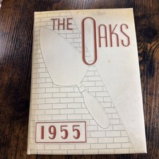 Vintage 1955 MUSKEGON HEIGHTS MI HIGH SCHOOL Photo Annual YEARBOOK The Oaks picture