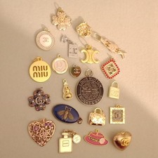 Lot of 21 Designer Button Charms picture