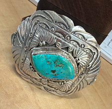 H. MTZ. Sterling Silver belt buckle (Harry Martinez) picture