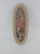 Vintage 1964 Cecil Rubino Floral Wall Plaque, Mid-Cetury Modern. picture