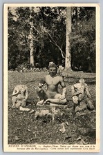 Postcard Angkor Thom Cambodia Leper King Statue Shiva Ascetic Temple Ruins picture