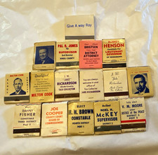 Vintage Hinds County Mississippi Campaign Matchbooks Lot (16), J.W. Richardson picture