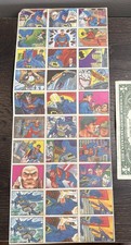 Batman vintage rare menko Trading cards uncut sheet 1960's Superman US Seller picture