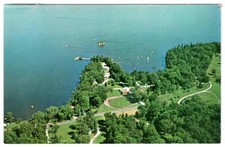 1968 TYLER PLACE ON LAKE CHAMPLAIN HIGHGATE SPRINGS VERMONT AERIAL VIEW POSTCARD picture