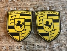 STUTTGART The Home of Porsche Magnetic Fender Badge Emblems (SET OF 2) picture