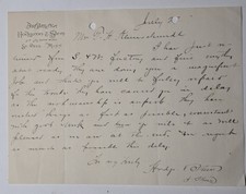 ST PAUL MINNESOTA c 1884-1891 Hodgson & Stem ARCHITECT Letterhead picture