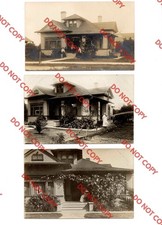 LOT OF (3) c1910 Private Residence Home House ORANGE California CA RPPC Photo picture