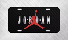 Air Jordan Jumpman Simulated Carbon Fiber License Plate Auto Car Tag picture