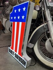 #1 Harley Davidson Neon Sign LED Mancave Garage Evil Knievel American Shovelhead picture