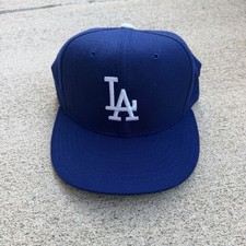 VTG Los Angeles Dodgers New Era Diamond Collection Fitted Hat Wool 7 MLB CLEAN picture