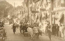 Stonington Connecticut CT Street Scene Stores Signs Parade c1910 RPPC Postcard picture
