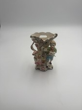 Antique/Vtg Victorian Porcelain Vase Children Playing Figurine picture