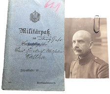 WWI Imperial German Army Military Pass w Photo LUIS WALTHER POW Guard Crossen picture