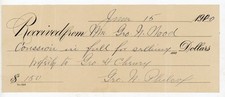 1900 Norwalk CT Commission Note Antique Signed Ira A Philcox Antique Ephemera picture