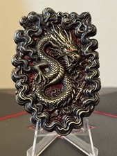 Narco Chasing The Dragon Brass Variant Challenge Coin. 3” Tall Police picture