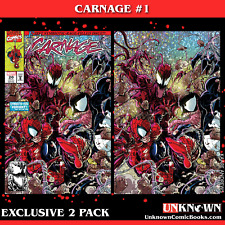 [2 PACK] CARNAGE #1 UNKNOWN COMICS KAARE ANDREWS EXCLUSIVE VAR (11/15/2023) (11/ picture