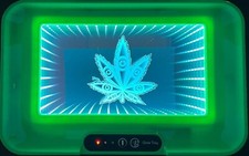 💚 3D RGB LED LIGHT UP GLOW  TOBACCO ROLLING TRAY 💛😎 RANDOM COLORS & DESIGNS picture
