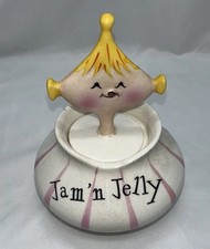 Vintage 1958 Holt Howard Pixieware Jam & Jelly Condiment Jar W/repair picture
