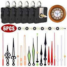 6PCS Silent Quartz Clock Replacement Movement Kit W/ 6 Style Hand for DIY Repair picture