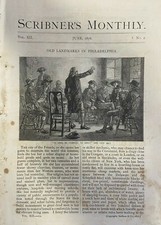 1876 Old Landmarks of Philadelphia Independence Hall Chew Mansion Penn's House picture