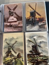 Huge Collection Of Dutch Windmill Postcards Lot Of 262 Vintage In Binder picture