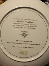 Gorham Norman Rockwell Four Seasons Limited Edition Fine China Plates Set of 4 picture