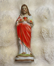 Vintage Ceramic Sacred Heart of Jesus Statue Made in Taiwan 9