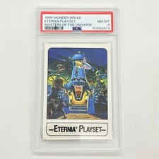 1986 Wonder Bread Masters Of The Universe Eternia Playset Graded PSA 8 Card picture