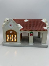 1996 Texaco Limited Edition Porcelain Oaklawn Filling Station Lighted w/ Box picture