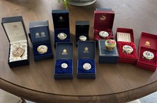 Lot Of 10 English Enamel Boxes picture