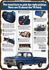 1974 FORD F100 PICKUP TRUCK & F-350 Super Camper DECORATIVE REPLICA METAL SIGN picture