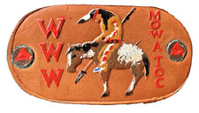 RARE 1960's BSA Mow-A-Toc Lodge 262 L2 Vigil Leather Slide Brown Horse Blue Shoe picture
