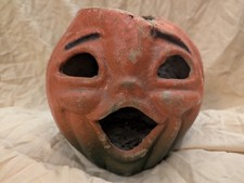 Vintage Halloween Paper Mache Pulp Choir Boy Jack O Lantern Pumpkin 1940s 1950s picture