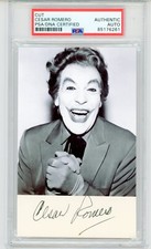Cesar Romero ~ Signed Autographed The Joker Batman ~ PSA DNA Encased picture